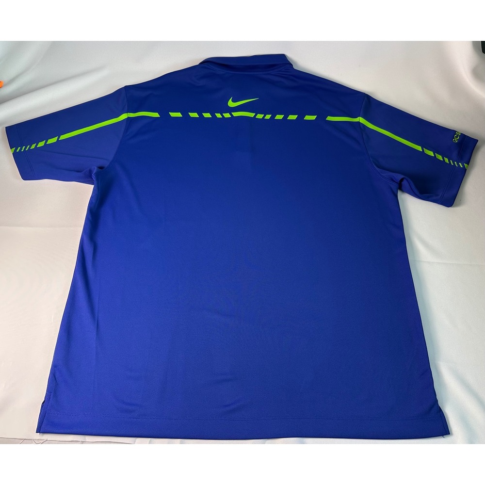 Nike‎ Golf Dri-FIT Polo Shirt Athletic Fit Performance Golfing Blue Size XL Mens